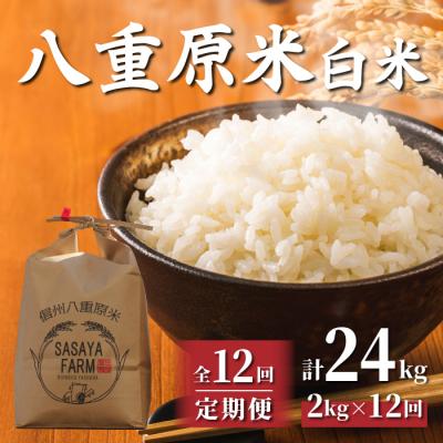 ふるさと納税 東御市 令和8年新米受付[12回定期便]八重原米2kg(2kg×1袋)白米※2026年10月以降発送