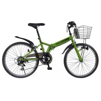 ふるさと納税 春日井市 Arex Junior 24型6スピードノンパンク折りたたみジュニアマウンテンバイク 色:グリーン