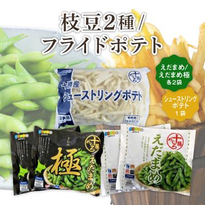 ふるさと納税 芽室町 北海道十勝芽室町 えだまめ2種+シューストリングポテト me003-095c