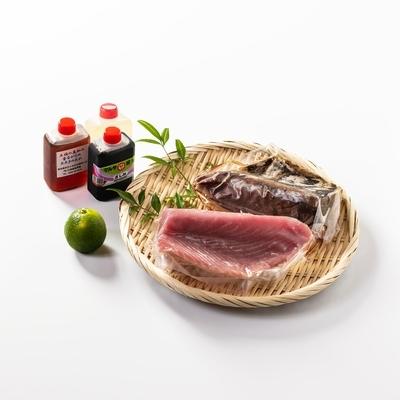 ふるさと納税 四万十市 魚屋大将が厳選したカツオの食べ比べセット!本格カツオ藁焼きタタキと刺身(合計400g) 26-229