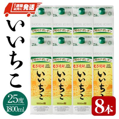 ふるさと納税 宇佐市 いいちこパック 25度 1800ml×8本 計14.4L