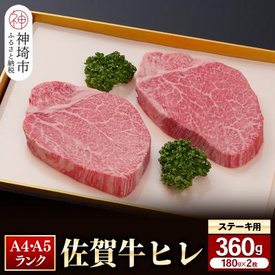 ふるさと納税 神埼市 [佐賀牛]ヒレステーキ180g×2枚(H081126)