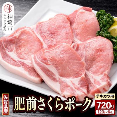 ふるさと納税 神埼市 肥前さくらポーク とんかつ用 ロース[120g×6枚](H081141)