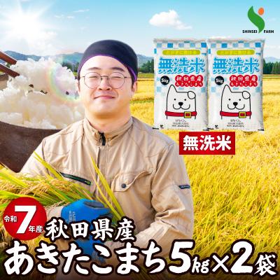 ふるさと納税 大館市 【令和7年産】秋田県産あきたこまち(無洗米)10kg