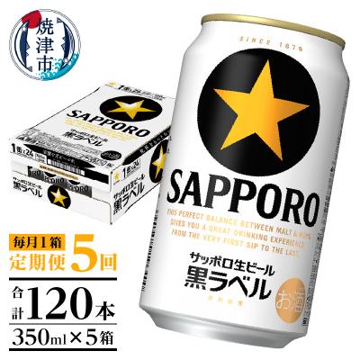 ふるさと納税 焼津市 【定期便 5回】黒ラベルビール 350ml×1箱(24缶)(T0120-1605d) | 