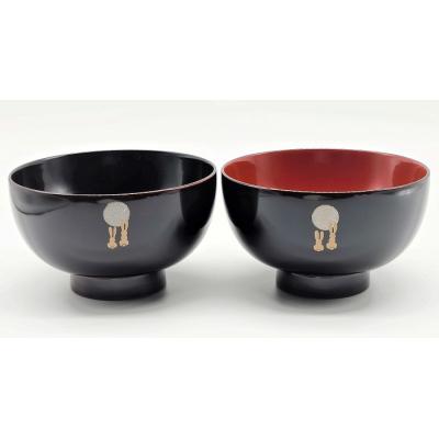 ふるさと納税 湯沢市 川連漆器 夫婦椀 月見うさぎ[H5805]