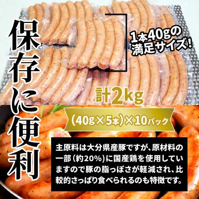 ふるさと納税 国東市 止まらない快感! 粗挽きウインナー 2kg_1499R |  | 02