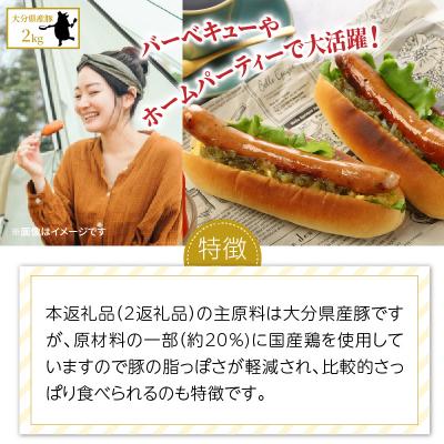 ふるさと納税 国東市 食べ応え倍増!粗挽きウインナー&フランク2kg_1498R |  | 02