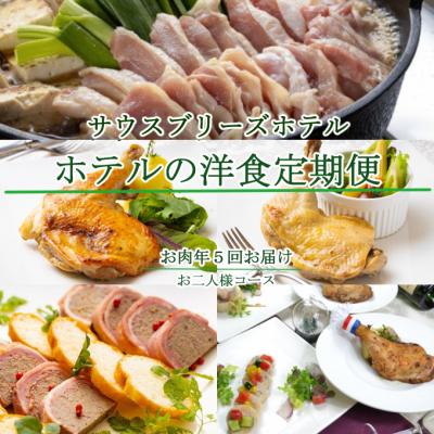 ふるさと納税 室戸市 [ホテルメイドの洋食惣菜]お肉コース定期便!!年5回お届け[お二人様向け]