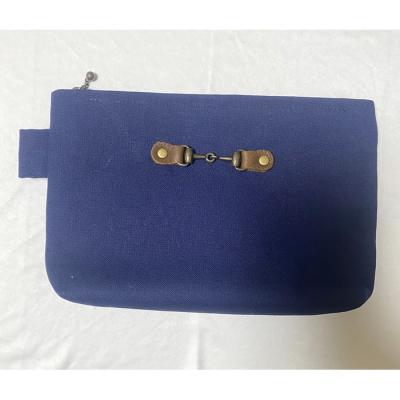 ふるさと納税 南相馬市 スクエアポーチM NAVY bl004-ab