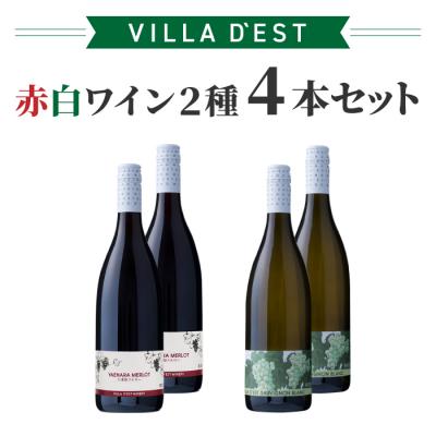 ふるさと納税 東御市 ヴィラデストワイナリー 赤白ワイン2種4本セット (八重原メルロー・ソーヴィニヨンブラン)