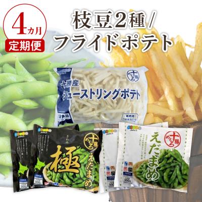 ふるさと納税 芽室町 [4ヵ月定期便]十勝めむろ えだまめ2種+シューストリングポテト me003-095-t4c