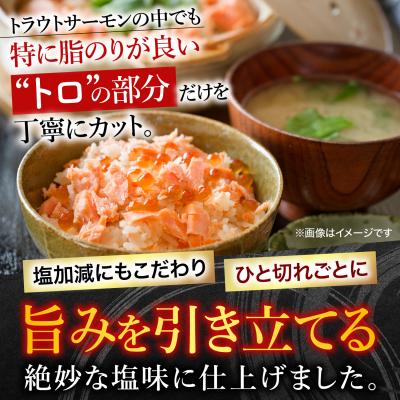 ふるさと納税 根室市 旨塩とろサーモンハラミ18〜30枚(計6kg) F-09003の画像