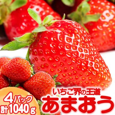 ふるさと納税 小郡市 あまおう 生まれも育ちも福岡県 イチゴ界の王道!ボリュームパック 4p[No5354-0495]