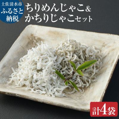 ふるさと納税 土佐清水市 浜口海産物店のちりめんじゃこ&amp;かちりじゃこ(計4袋小分けセット)シラス 釜揚げ[R00019]