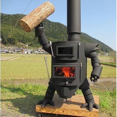 ふるさと納税 土佐清水市 ロボット型薪ストーブ(ミニ) 防災 暖炉 オブジェ ピザオーブン[R00757]