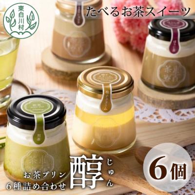 ふるさと納税 東白川村 食べるお茶スイーツ 東白茶寮プリン 「醇」 6種 6個セット
