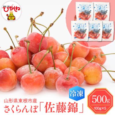 ふるさと納税 東根市 [瞬間冷凍]さくらんぼ「佐藤錦」100g×5袋 東根農産センター提供 hi027-244