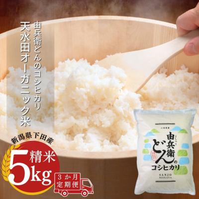 ふるさと納税 三条市 [定期便] 天水田で育った コシヒカリ 5kg ×3か月 新潟県産 