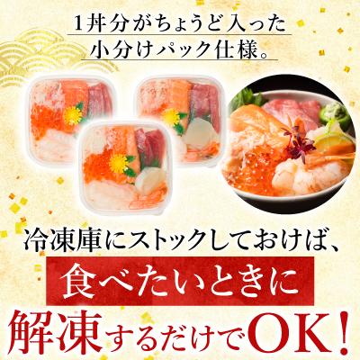 ふるさと納税 根室市 海鮮丼の具(6種盛り)×6セット B-10008の画像