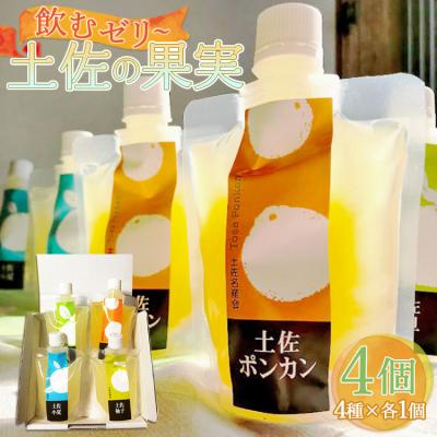 ふるさと納税 香南市 土佐の果実・飲むゼリー(4個セット) ts-0010