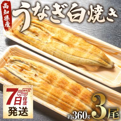 ふるさと納税 香南市 白焼うなぎ 白焼き 120g 3尾 うなぎの白焼 うなぎ白焼冷凍 国産うなぎ白焼 un-0018
