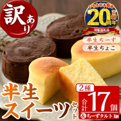 ふるさと納税 いちき串木野市 [家計応援][訳あり]ご自宅用!半生ちーず・半生ちょこ詰合せ+とろとろちーずタルト 合計18個
