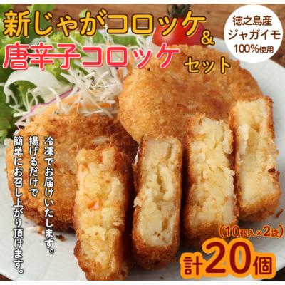 ふるさと納税 天城町 [2026年4月以降発徳之島]新じゃがコロッケ&amp;唐辛子コロッケ 計20個 10個入り×2袋