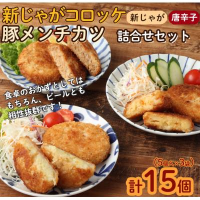 ふるさと納税 天城町 [2026年4月以降発送]徳之島コロッケ 2種&amp;豚メンチカツ詰め合わせ 計15個 5個入り×3袋