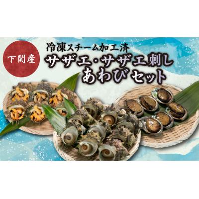 ふるさと納税 下関市 サザエ サザエ刺身 あわび セット 冷凍 スチーム加工 FK002_1