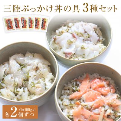 ふるさと納税 石巻市 三陸ぶっかけ丼の具 3種セット