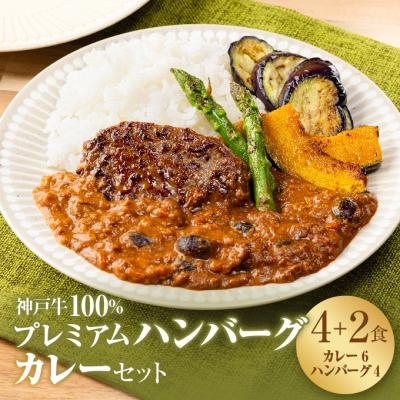 ふるさと納税 加西市 神戸牛100% プレミアムハンバーグカレー セット 国産 肉 牛肉 冷凍[No5698-1496]