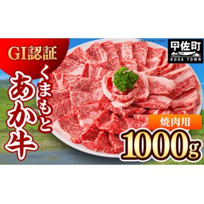 ふるさと納税 甲佐町 GI認証「くまもとあか牛・焼肉用1000g」あか牛