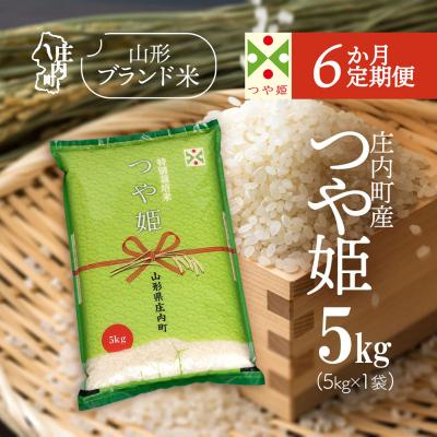 ふるさと納税 庄内町 [6か月定期便]庄内米 つや姫 5kg[7月下旬発送]