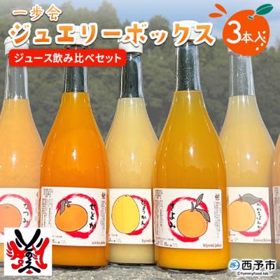 ふるさと納税 西予市 <一歩会 ジュエリーボックス 720ml×3本入り(無添加果汁100%ジュース)