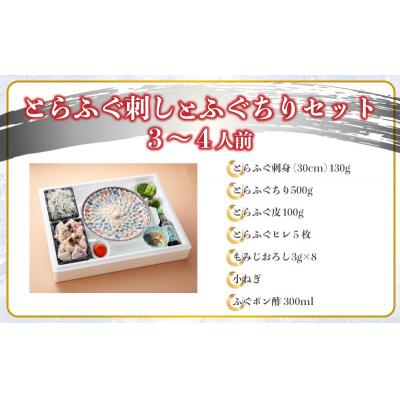 ふるさと納税 下関市 とらふぐ刺身とふぐちりセット3〜4人前※配送指定日必須 FL203_3