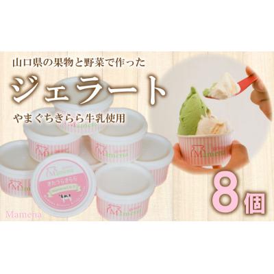 ふるさと納税 下関市 アイス ジェラート おすすめ 8種 8個 セット おまかせ 無添加フルーツ 山口県産
