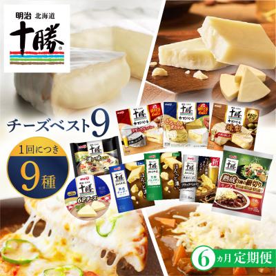 ふるさと納税 芽室町 [6ヵ月定期便]明治北海道十勝チーズ 新・ベスト9 食べ比べセット me003-106-t6c