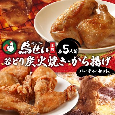 ふるさと納税 清水町 鳥せい本店の若どり炭火焼き&amp;から揚げ パーティーセット
