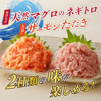 ふるさと納税 焼津市 天然ネギトロ&サーモンたたき 2種盛り(80g×10パック)(a10-1053) |  | 01