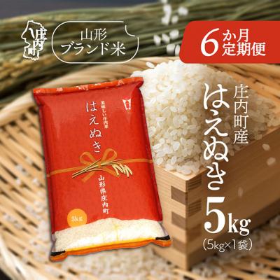 ふるさと納税 庄内町 [4月中旬発送]庄内米6か月定期便!はえぬき 5kg(入金期限:2026.3.25)