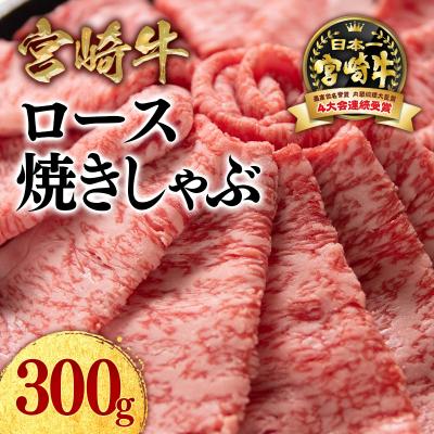 ふるさと納税 西都市 宮崎牛ローススライス300g(300g×1)すき焼きしゃぶしゃぶミヤチク[2952]