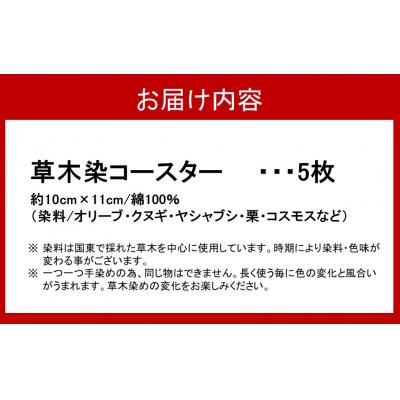 ふるさと納税 国東市 草木染コースター5色セット_2301R |  | 03