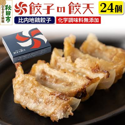 ふるさと納税 秋田市 [比内地鶏餃子24個詰合せ]餃子の餃天|15_ggt-142401