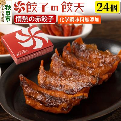 ふるさと納税 秋田市 [情熱の赤餃子24個詰合せ]餃子の餃天|15_ggt-102401