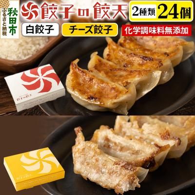 ふるさと納税 秋田市 [至福の白餃子・3種のチーズ餃子24個詰合せ]餃子の餃天|15_ggt-042401