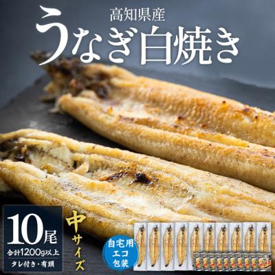 ふるさと納税 香南市 [高知県産]うなぎの白焼120〜140g×10尾 タレ付き yw-0048