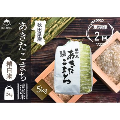 ふるさと納税 秋田市 [定期便2ヶ月]秋田市雄和産あきたこまち 清流米 5kg|15_akn-dd0502h