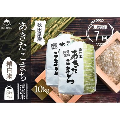 ふるさと納税 秋田市 [定期便7ヶ月]秋田市雄和産あきたこまち 清流米 10kg|15_akn-dd1007h