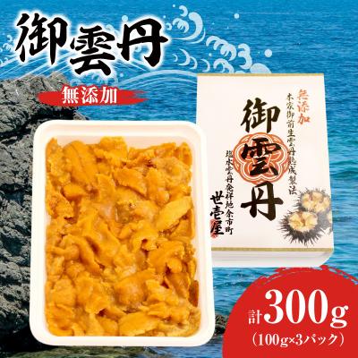 ふるさと納税 余市町 北海道余市産 御雲丹 300g (チリ産) 100g×3パック 世壱屋